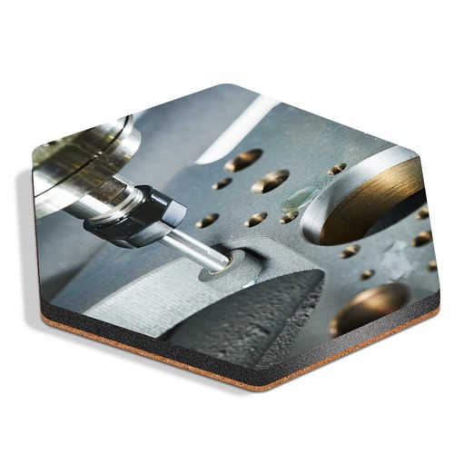 Hexagon mdf coaster grinding - hexagon,