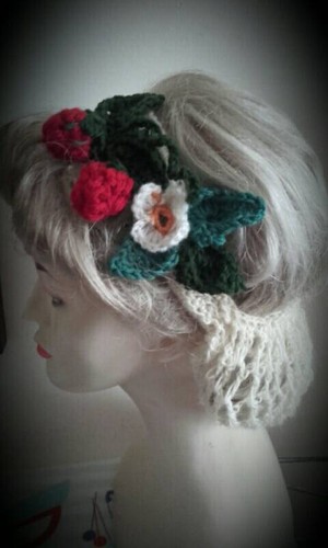 1940s handmade hair - , snood