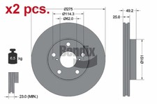 X2 PCS FRONT BRAKE DISC ROTOS X2 PCS SET BDS1225 BENDIX BRAKING I