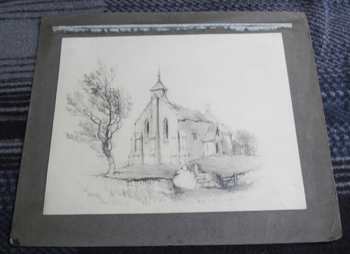 Antique pencil sketch - antique,