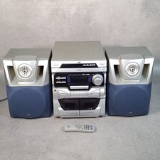JVC MX-J100 Stereo System 3-CD Changer Tape Radio Micro Hi-Fi + Remote Vintage