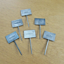 vintage metal cheese labels for buffet / market / delicatessen  shop or catering