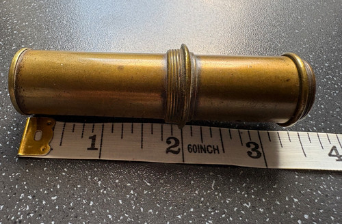 Antique brass microscope - brass,
