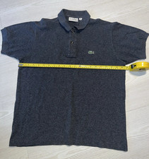Lacoste Polo Shirt Men's Medium Grey Logo Golf Performance Classic Fit P2P 20.5"