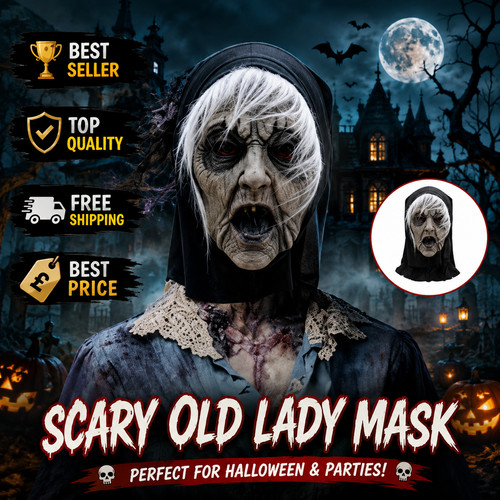 Halloween scary witch mask - scary,