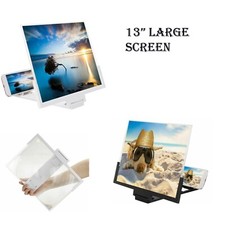 13" inch Mobile Phone Screen Enlarger Magnifier 3D HD Video Amplifier Stand UK