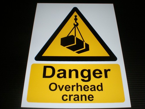 Danger overhead crane plastic - overhead,