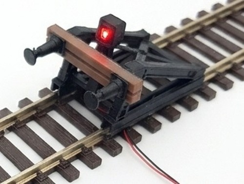 Model railway buffer stop - buffer, with