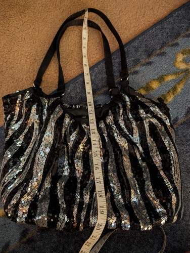 Attention black silver sequin - silver,