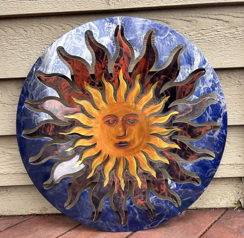 Celestial sun face - metal, wall