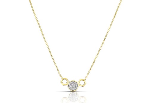 Silver diamond necklace ster - diamond, necklace.