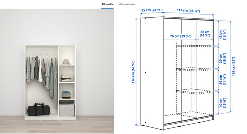 Ikea kleppstad door - kleppstad, 3-door