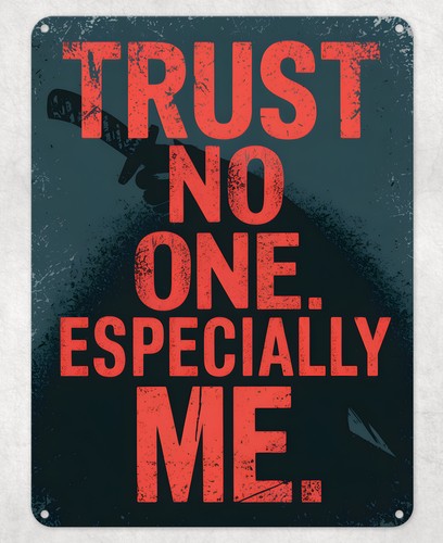 Trust one especially me - one,