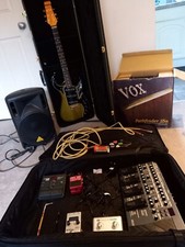 Full electric guitar setup! Amp, effects pedals, loop station, beatbuddy... 