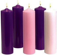 2" x 7" Christmas Advent Candles Set of 5 Candles