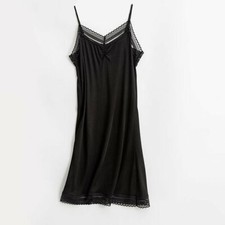 Women's Nature Mulberry Silk Knit Full Slip Nightdress Sleepwear Sexy Chemise