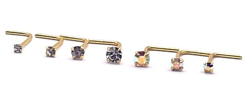 Gold plated nose - stud, or