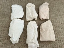 6 Mothercare & IzziWotNot Baby Moses Basket Bed Fitted Sheets Bundle Cream Beige