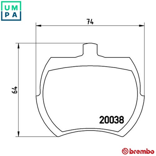 Brake pad set - brake, p