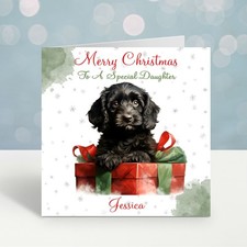 Personalised Dog Christmas Card Cockapoo Christmas Card Neighbour Friend