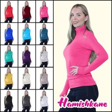 Womens thumb hole polo neck - thumb,