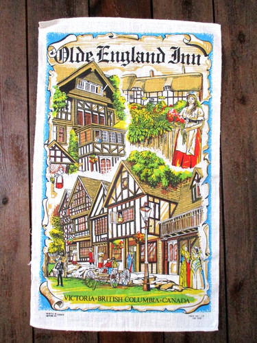 Vintage linen tea towel - tea,