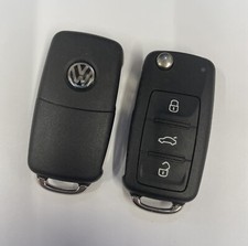 VOLKSWAGEN 3 BUTTON REMOTE FLIP KEY FOB GOLF POLO ETC TESTED 5K0 837 202 AD