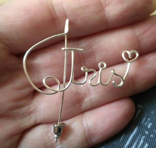 Name badge personalized pin - name,
