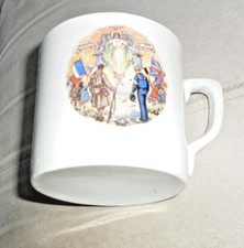 SMALL ANTIQUE VINTAGE MUG TO CELEBRATE PEACE IN 1919 LOOKS HANDMADE VGC