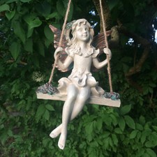 Forest fairy hanging - forest, swing