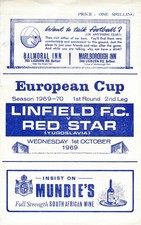 LINFIELD Ireland v Red Star Belgrade Yugoslavia (European Cup) 1969/1970