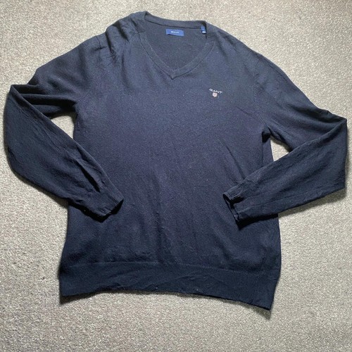 Gant jumper mens neck - jumper, navy