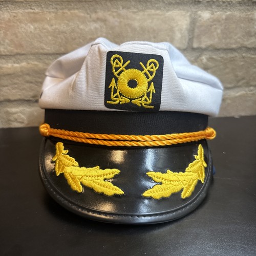 Captain hat men white - captain's,