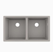 Hansgrohe S51 S510-U770 BG Silca Tec Granite 2 Bowl Sink Concrete Grey RRP £770!