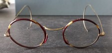 "ORBITO" PAT Antique Gold PLATED & Faux Tortoiseshell Glasses Spectacles Frame
