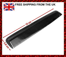 Black Plastic Hair Comb 15cm -