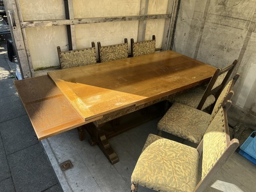 Antique oak extendable dining - antique,