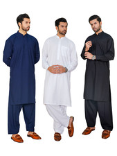 Al-Qaisar Men’s  Plain Shalwar Kameez Wash And Wear Premium Quailty Fabric