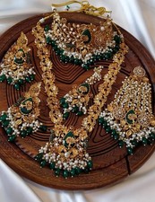 Bridal set /Green bridal set / Indian jewellery/ Choker Maala Set