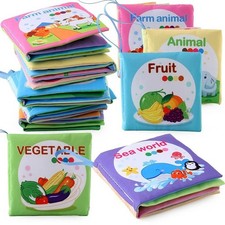 Baby Soft Cloth Book for Newborns 0-12 Months 3D Book Animal Family Cognitive