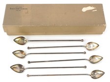 Black, Starr & Gorham, a set of six 6 silver long stemmed iced tea spoons