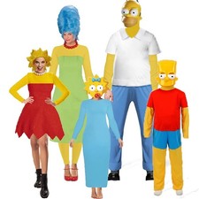 Hot Adult Kids The Simpsons Costume Anime Bart Lisa Marge Homer Simpsons Cosplay