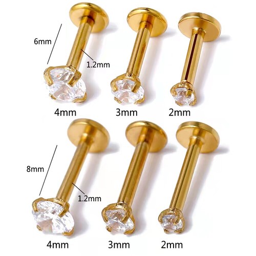 Pair piercing labret - labret, monroe