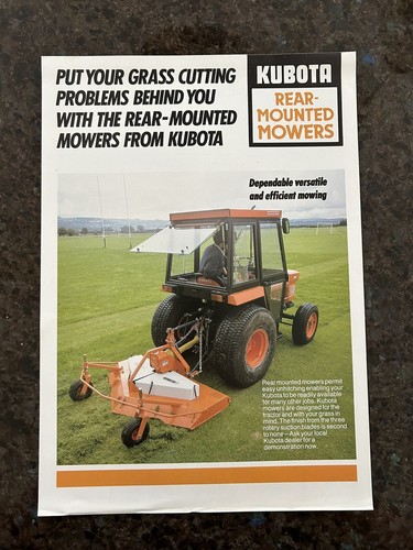Kubota rear mounted mowers - kubota,