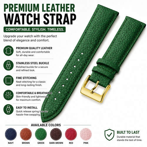 Genuine leather watch strap - genuine,