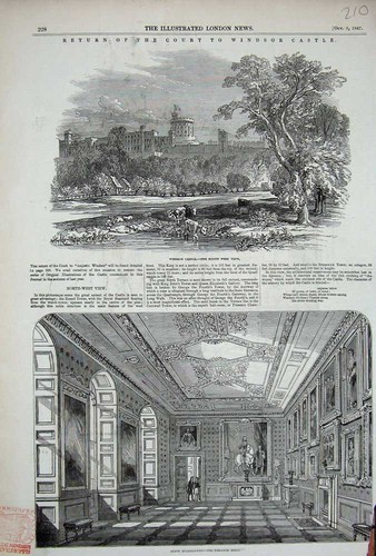 Original old antique print - old,