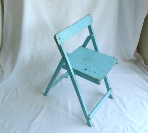 Vintage wooden folding chair - vintage,