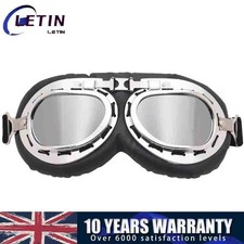 Retro Motorcycle Windproof Goggles Motorbike Glasses Bike Sports Eyewear Uk