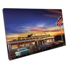 Vintage Drive-In Diner Wall