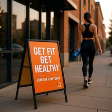 A1 Black A-Board Pavement Sign